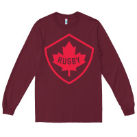 Burgundy rugby canada Long Sleeve Tee - linhVisuals