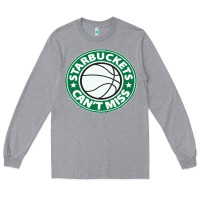 Heather Grey starbuckets can't Long Sleeve Tee - linhVisuals