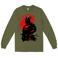 Army Green samurai warrior Long Sleeve Tee - linhVisuals
