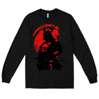 Black samurai warrior Long Sleeve Tee - linhVisuals