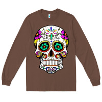 Chestnut sugar skull Long Sleeve Tee - linhVisuals
