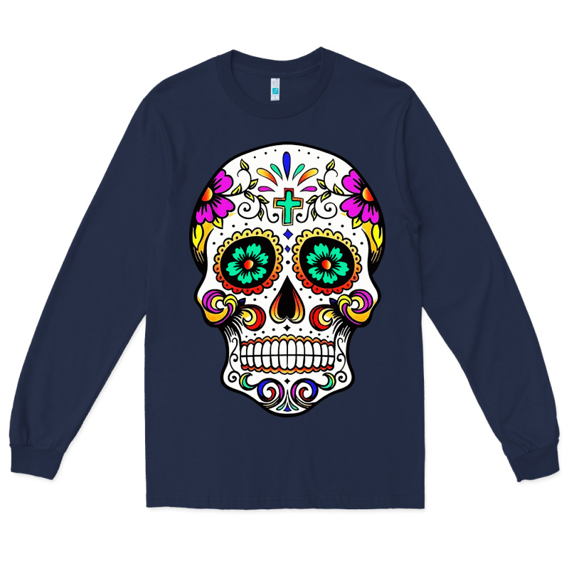 Sugar Skull Long Sleeve Tee by linhVisuals | Teevron