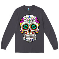 Smoke sugar skull Long Sleeve Tee - linhVisuals