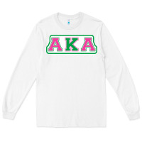 White alpha kappa aka Long Sleeve Tee - linhVisuals