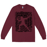 Burgundy fencing sport Long Sleeve Tee - linhVisuals