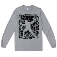 Heather Grey fencing sport Long Sleeve Tee - linhVisuals