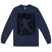 Navy fencing sport Long Sleeve Tee - linhVisuals