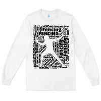 White fencing sport Long Sleeve Tee - linhVisuals