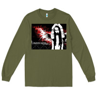 Army Green Marilyns angel with scabbed wings Long Sleeve Tee - linhVisuals