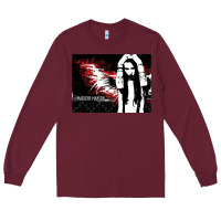 Burgundy Marilyns angel with scabbed wings Long Sleeve Tee - linhVisuals