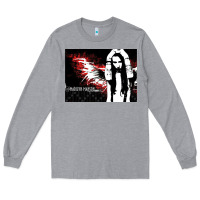 Heather Grey Marilyns angel with scabbed wings Long Sleeve Tee - linhVisuals