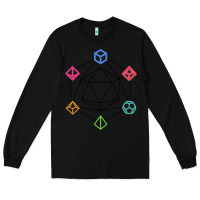 Black minimal dnd Long Sleeve Tee - linhVisuals