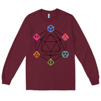 Burgundy minimal dnd Long Sleeve Tee - linhVisuals