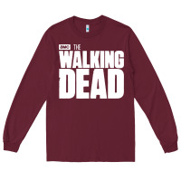 Burgundy the walking dead blood Long Sleeve Tee - linhVisuals
