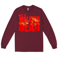 Burgundy the walking dead blood Long Sleeve Tee - linhVisuals
