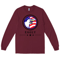 Burgundy peacemaker eagly Long Sleeve Tee - linhVisuals