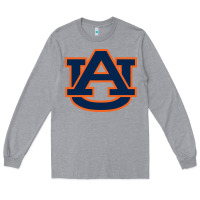 Heather Grey Auburn tiger Long Sleeve Tee - linhVisuals