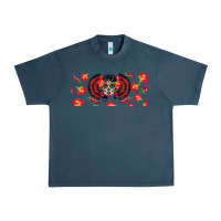 Midnight Navy sugar skull rose libbey glass Urban Heavy Tee - BundleAndBundleShop