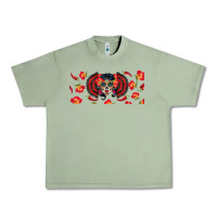 Oil Green sugar skull rose libbey glass Urban Heavy Tee - BundleAndBundleShop
