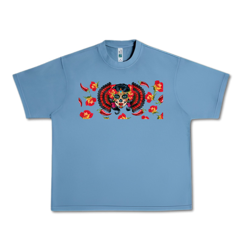 Sugar Skull Rose Libbey Glass Urban Heavy Tee by BundleAndBundleShop | Teevron