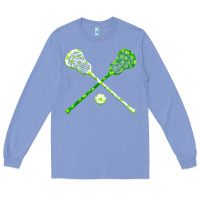 Colony Blue funny lacrosse st patricks day boys men shamrock ball t shirt Long Sleeve Tee - linhVisuals