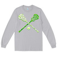 Moon Dust funny lacrosse st patricks day boys men shamrock ball t shirt Long Sleeve Tee - linhVisuals
