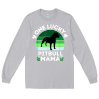 Moon Dust funny st patrick's day one lucky pitbull mama pitbulldog t shirt Long Sleeve Tee - linhVisuals