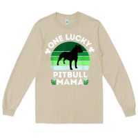 Mushroom funny st patrick's day one lucky pitbull mama pitbulldog t shirt Long Sleeve Tee - linhVisuals