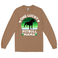 Toasted Coconut funny st patrick's day one lucky pitbull mama pitbulldog t shirt Long Sleeve Tee - linhVisuals