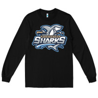 Black wilmington sharks Long Sleeve Tee - linhVisuals