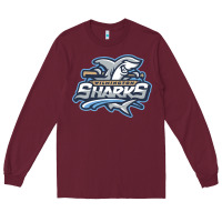 Burgundy wilmington sharks Long Sleeve Tee - linhVisuals