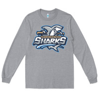 Heather Grey wilmington sharks Long Sleeve Tee - linhVisuals