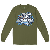 Army Green wilmington sharks Long Sleeve Tee - linhVisuals