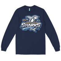 Navy wilmington sharks Long Sleeve Tee - linhVisuals