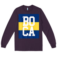 Plum boca juniors la boca t shirt Long Sleeve Tee - linhVisuals