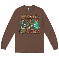 Chestnut Howdy Christmas Long Sleeve Tee - CowhideDigitalArt