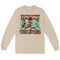 Mushroom Howdy Christmas Long Sleeve Tee - CowhideDigitalArt