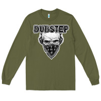 Army Green dubstep shirt   electronic music lover gift for men  women Long Sleeve Tee - linhVisuals