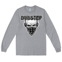 Heather Grey dubstep shirt   electronic music lover gift for men  women Long Sleeve Tee - linhVisuals