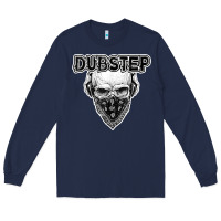 Navy dubstep shirt   electronic music lover gift for men  women Long Sleeve Tee - linhVisuals