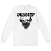 White dubstep shirt   electronic music lover gift for men  women Long Sleeve Tee - linhVisuals