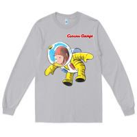 Moon Dust curious george happy astronaut portrait t shirt Long Sleeve Tee - linhVisuals