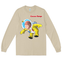 Mushroom curious george happy astronaut portrait t shirt Long Sleeve Tee - linhVisuals
