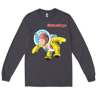 Smoke curious george happy astronaut portrait t shirt Long Sleeve Tee - linhVisuals