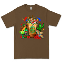 Cacao Mexican Cold Drink With Cactus Sombrero And Tequil Premium Tee - FaDigitalArtStudio