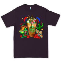 Plum Mexican Cold Drink With Cactus Sombrero And Tequil Premium Tee - FaDigitalArtStudio