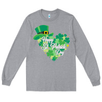 Heather Grey happy st patricks day funny irish Long Sleeve Tee - linhVisuals