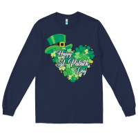 Navy happy st patricks day funny irish Long Sleeve Tee - linhVisuals