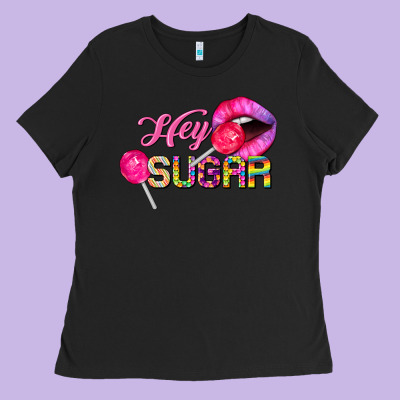 Hey Sugar Valentine's Day Ladies Tee Designed By Fadigitalartstudio