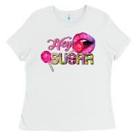 White hey sugar valentine's day Ladies Tee - FaDigitalArtStudio